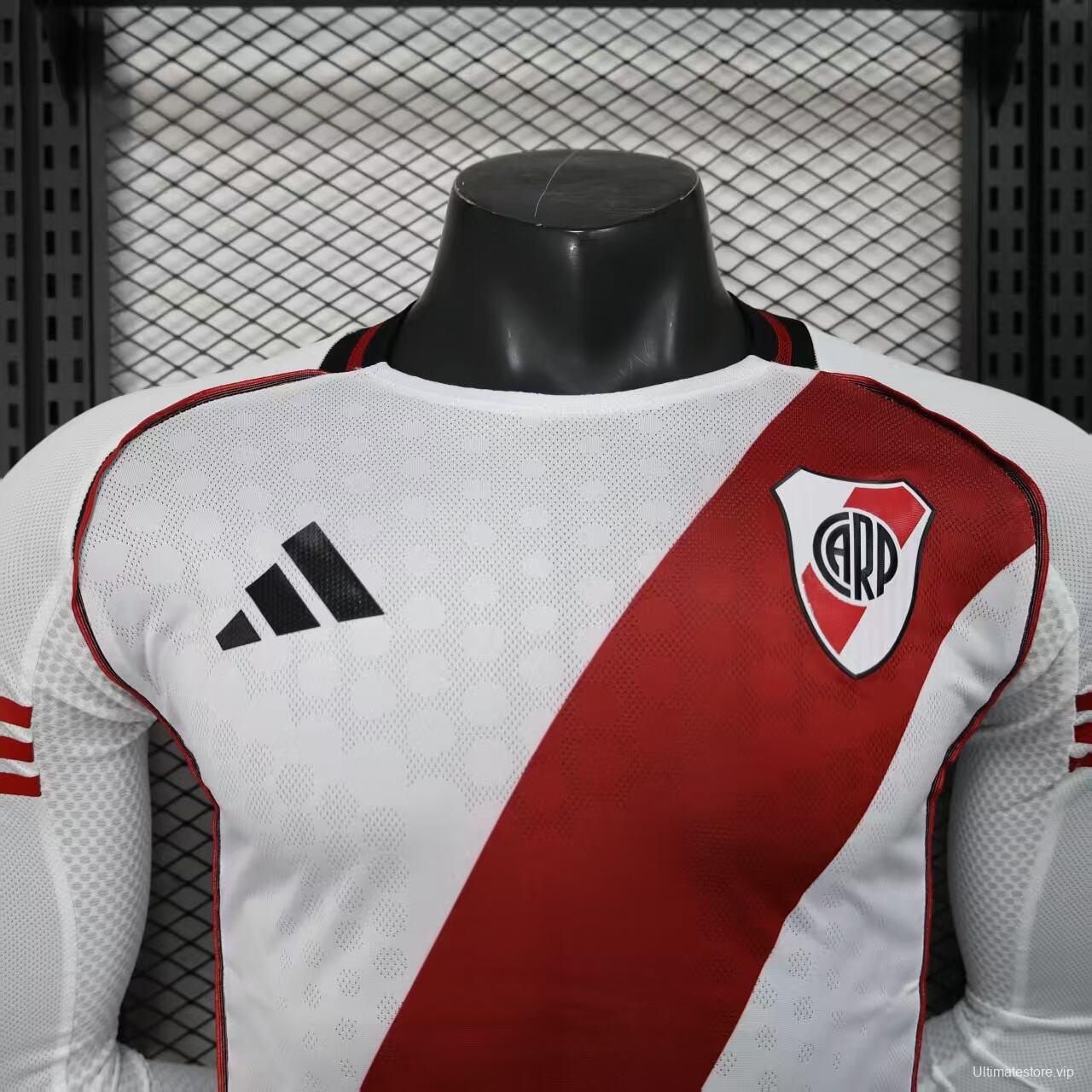 Player Version 25/26 River Plate Home Long Sleeve Jersey