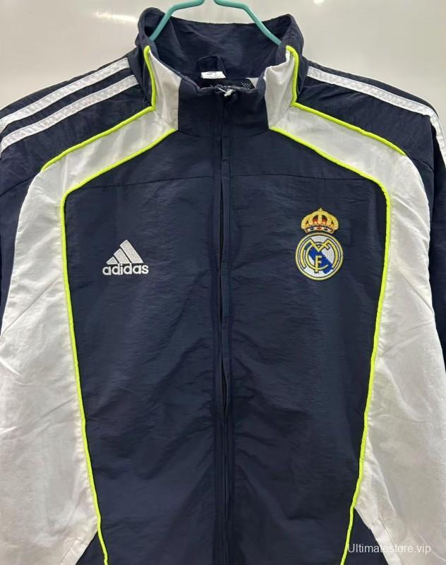 25/26 Real Madrid Black/White Windbreaker