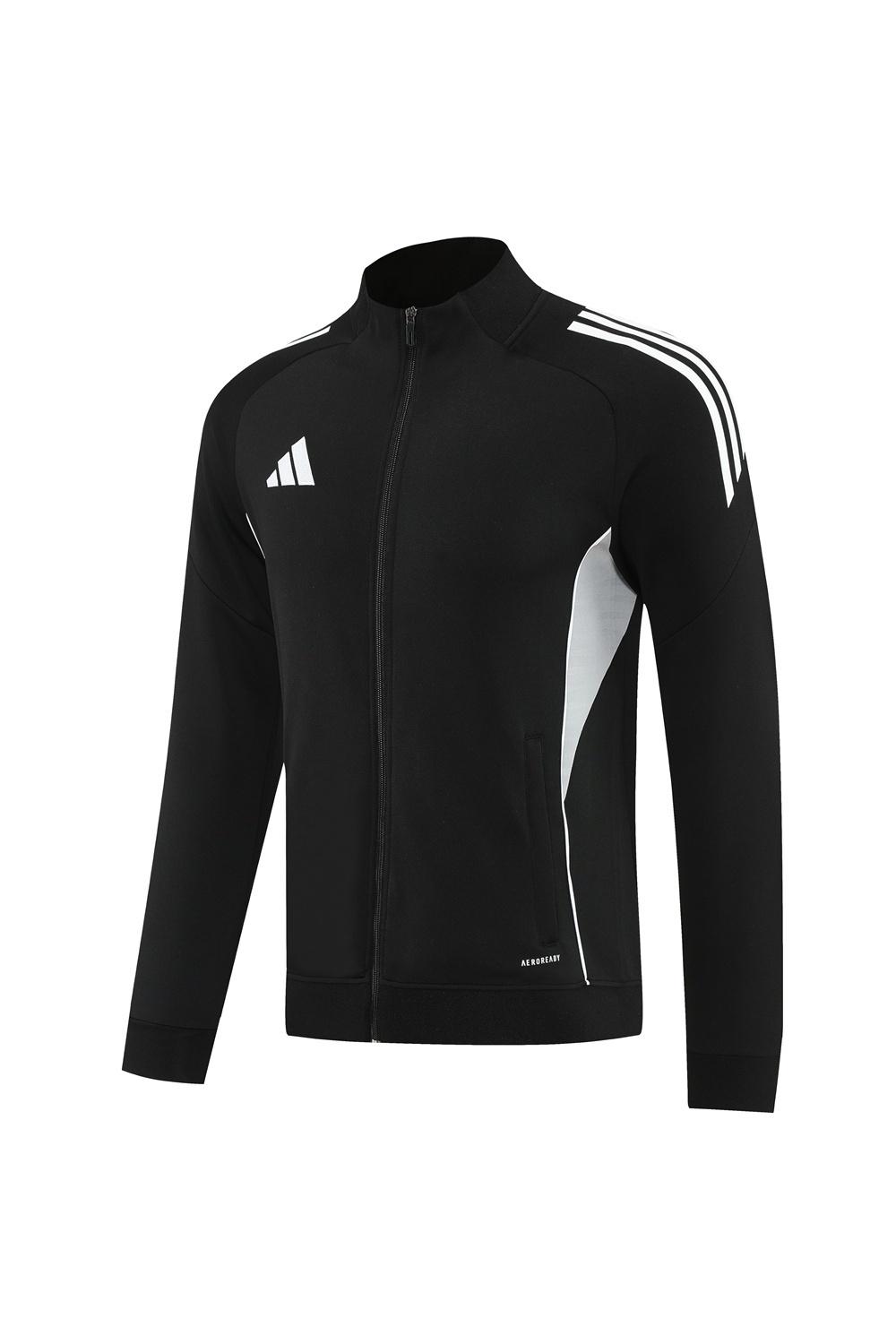 2025 Adidas Black Full Zipper Jacket + Long Pants