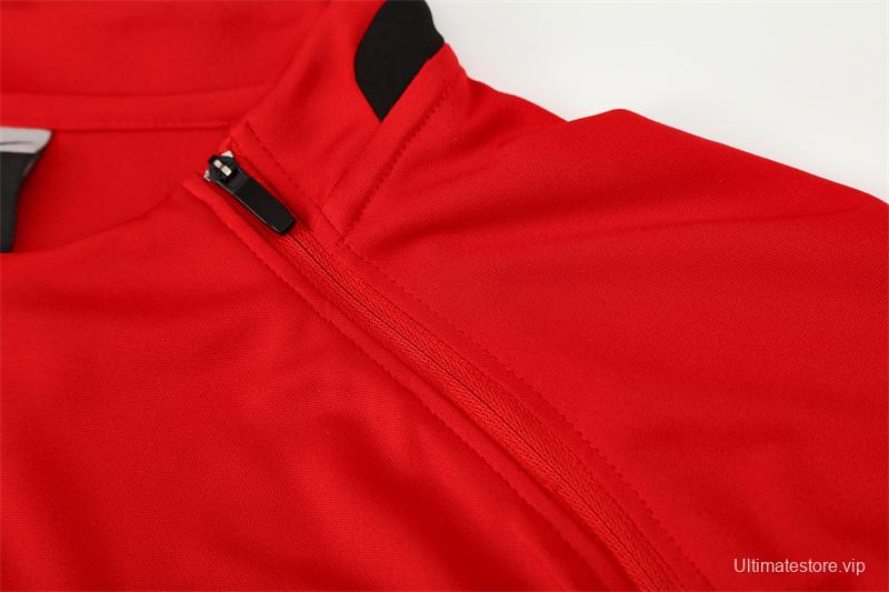 Retro 02/03 Manchester United Red Half Zipper Jacket