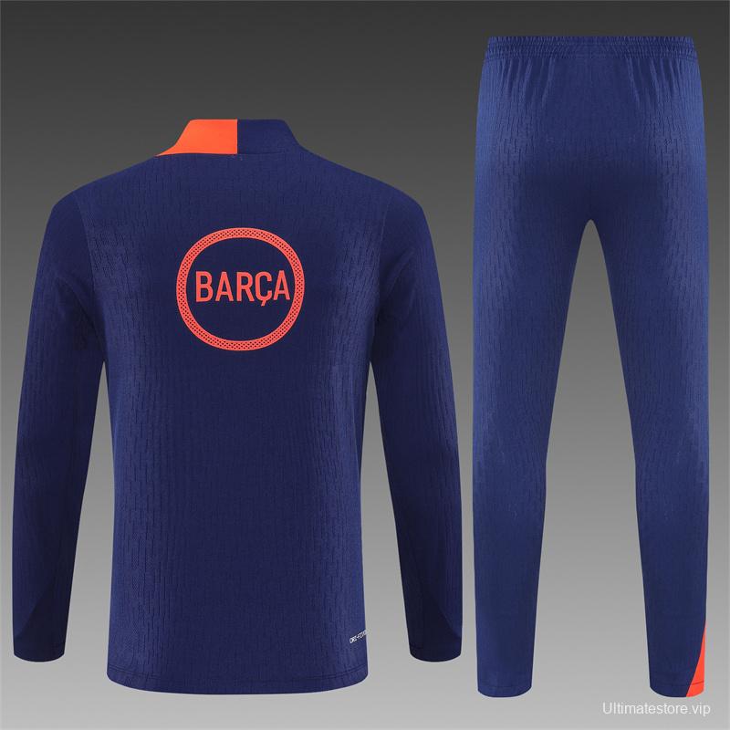 Player Version 25/26 Barcelona Royal Blue T90 Half Zipper Jacket+Long Pants