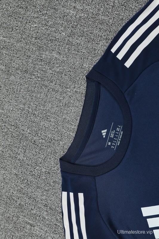 25/26 Real Madrid Navy Short Sleeve Jersey+Shorts