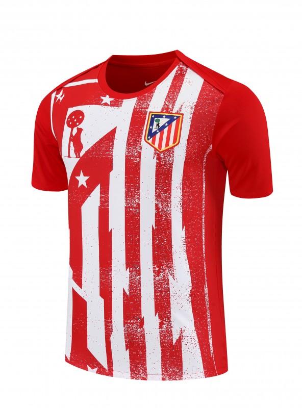 25/26 Atletico Madrid Red/White Stripe Short Sleeve+Shorts