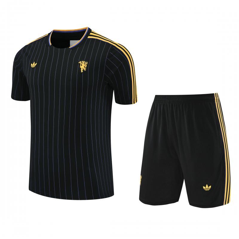 25/26 Manchester United Wine Short Sleeve Jersey+Shorts