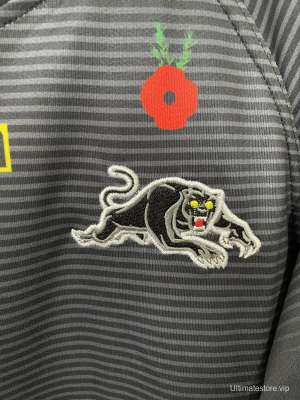 25/26 Penrith Panthers Black with ANZAC Commemoration Design Jersey