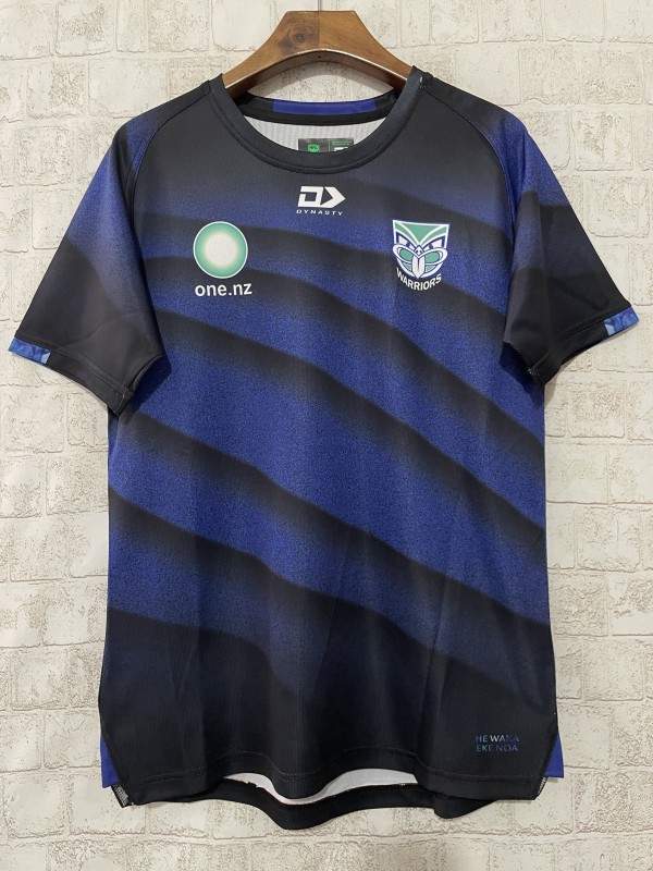 25/26 New Zealand Warriors Navy with Blue Diagonal Stripes Jersey