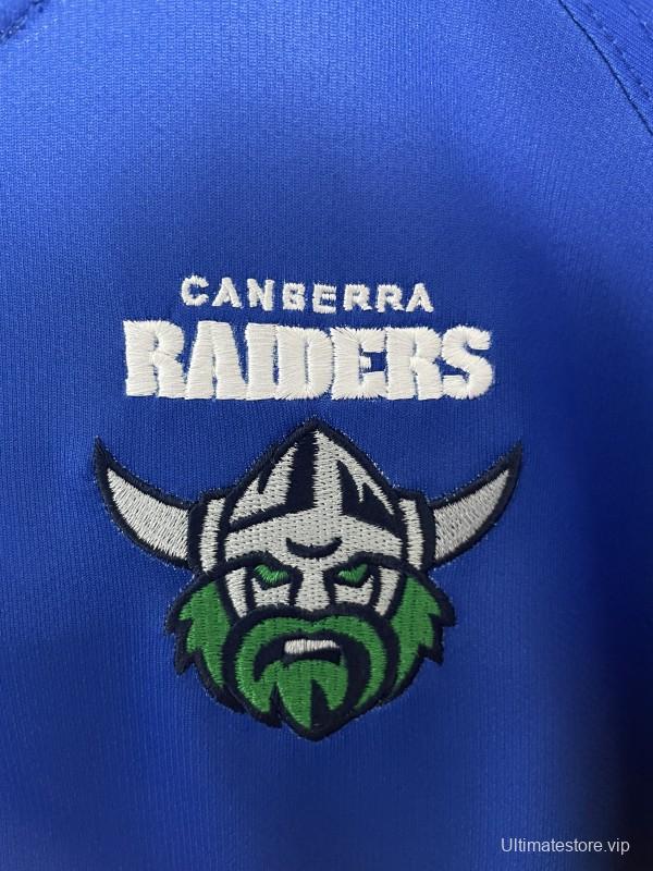 25/26 Canberra Raiders White with Blue, Green and Gold Stripes Jersey