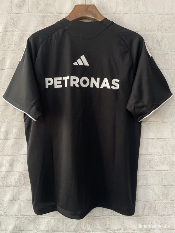 25/26  F1  Mercedes-AMG Petronas Black with White Stripes Training Jersey