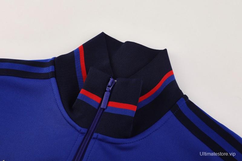 25/26 Olympique lyonnais/Lyon Blue Full Zipper Jacket+Long Pants