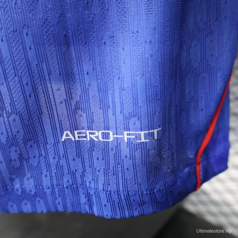 Player Version 2026 Croatia Away Blue with Subtle Checkerboard Pattern Jersey