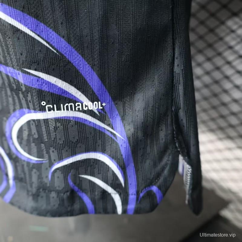 Player Version 2026 Argentina Third Black with Artistic Swirl Pattern Jersey