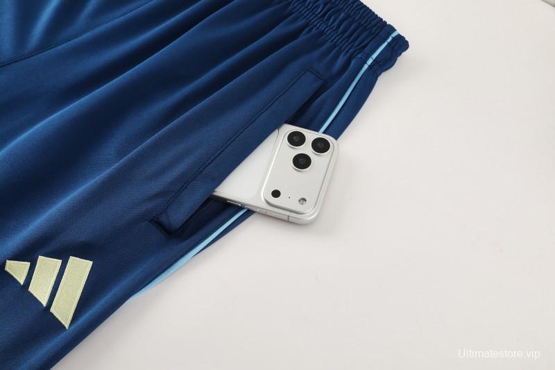 25/26  Adidas Navy Blue Full zipper Jacket Tracksuit+ long pants