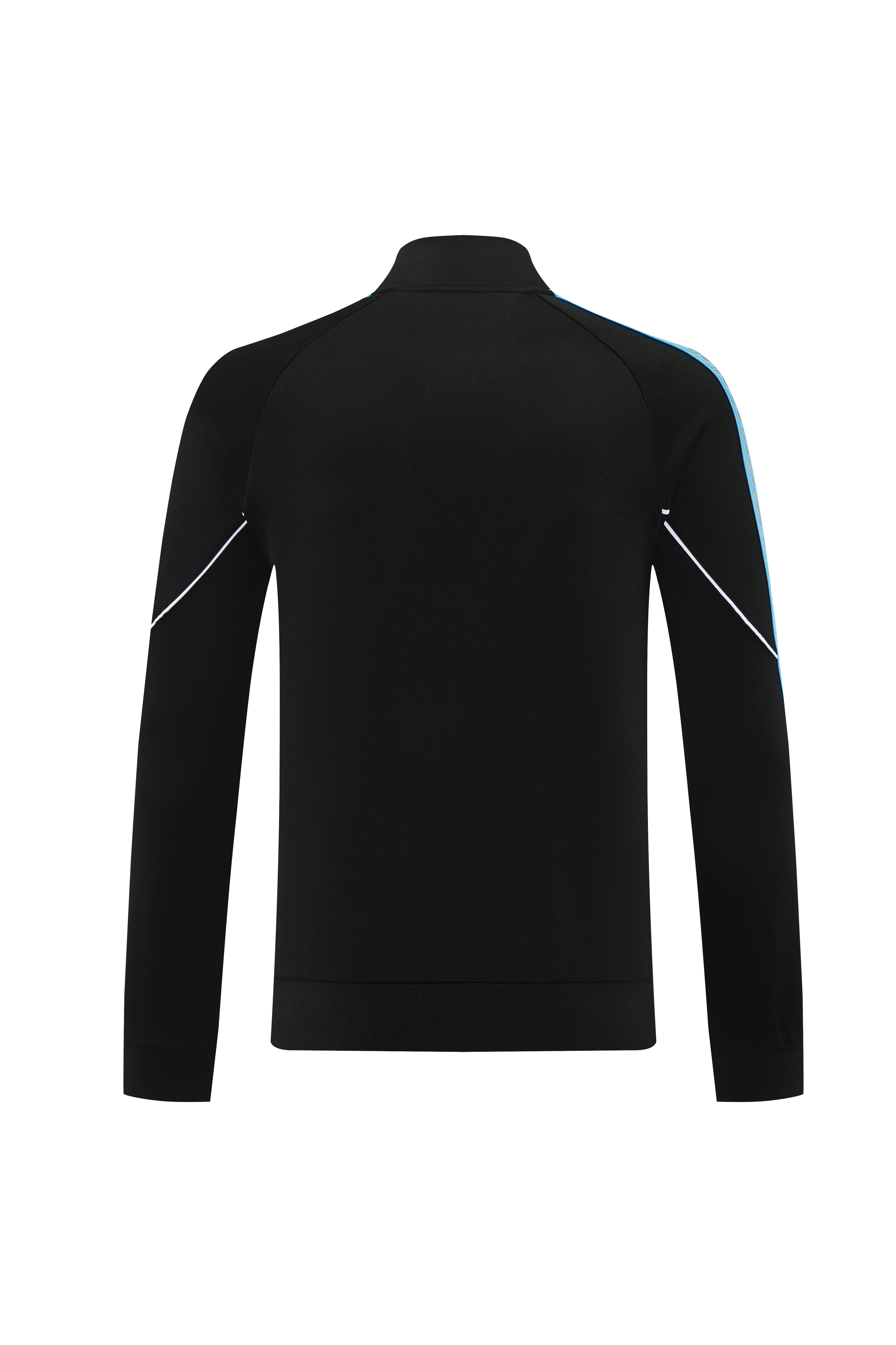 25/26 Olympique Marseille Black Full zipper Jacket Tracksuit+ long pants