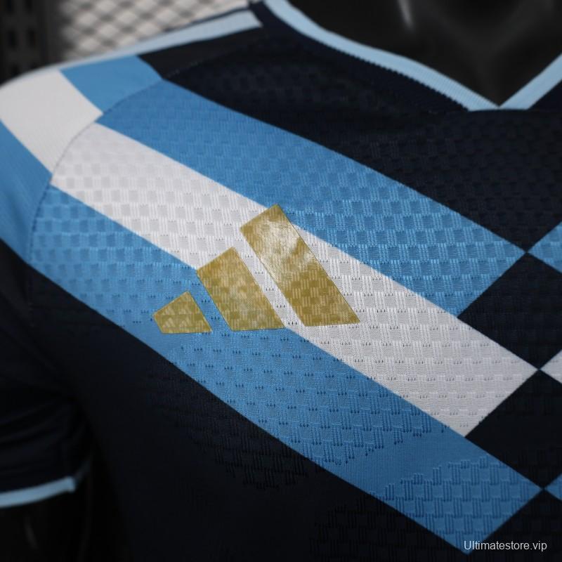2026 Player Version  Argentina  Away Navy Blue Jersey