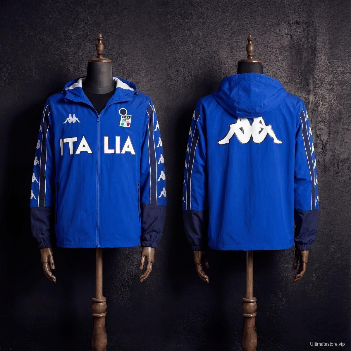1998 Vintage Style Italy Blue Jacket Windbreaker