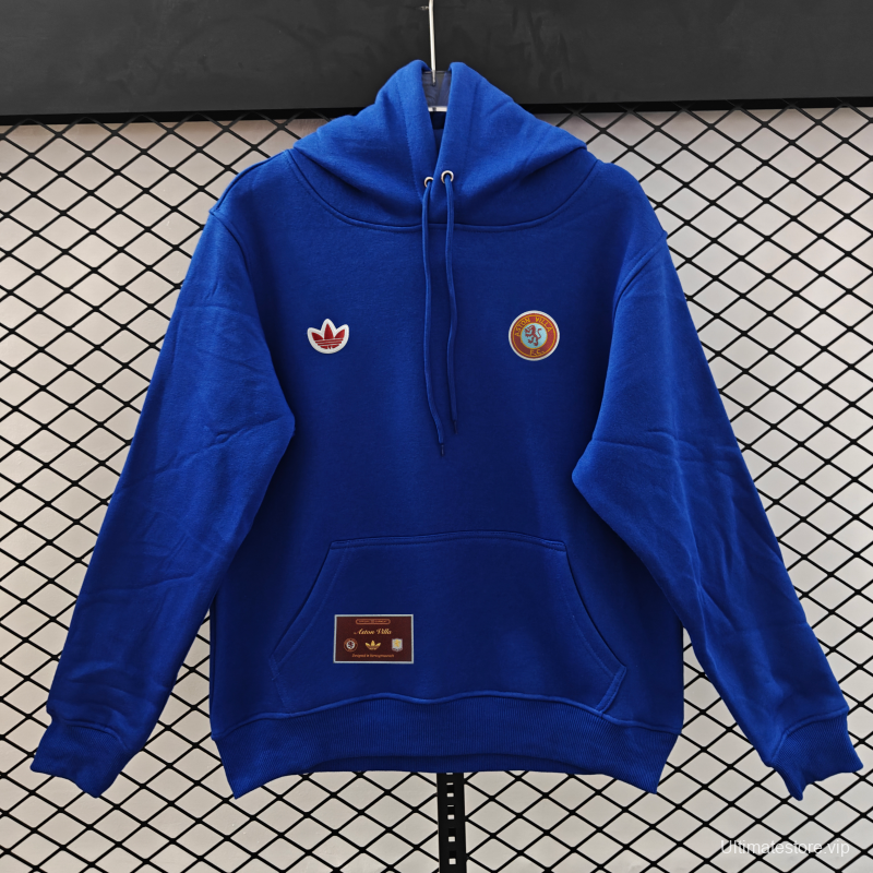 Player Version 2026  Aston Villa x Adidas Home Embroidered Fleece Hoodie 9 Colors
