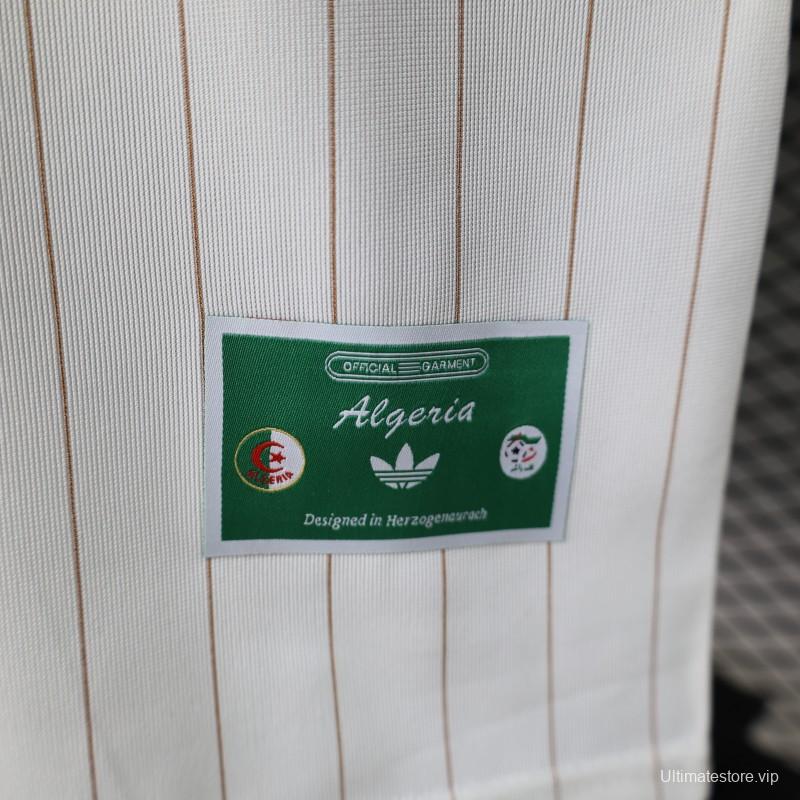 2026 Player Version Algeria White with Green Pinstripes Jersey