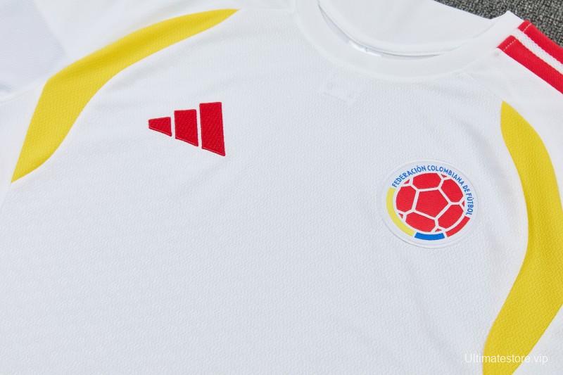 26/27 Colombia White Short Sleeve+Soccer Shorts