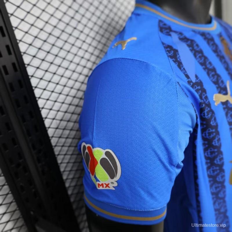 Player Version 26/27 Chivas Guadalajara Away Blue with Dark Stripe Pattern Jersey