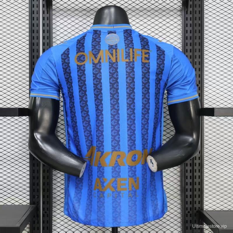 Player Version 26/27 Chivas Guadalajara Away Blue with Dark Stripe Pattern Jersey