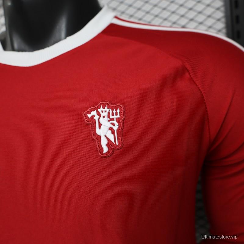 Player Version 2026 Manchester United Red Long Sleeve Adidas Originals Retro Special Edition Jersey