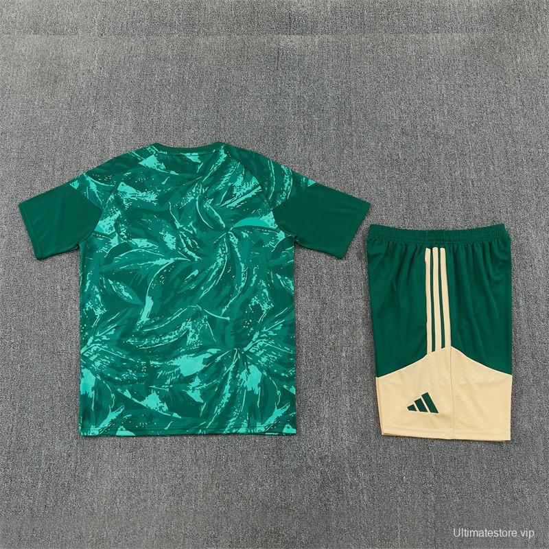 2026 Real Madrid Green Camouflage  Short Sleeve+Soccer Shorts