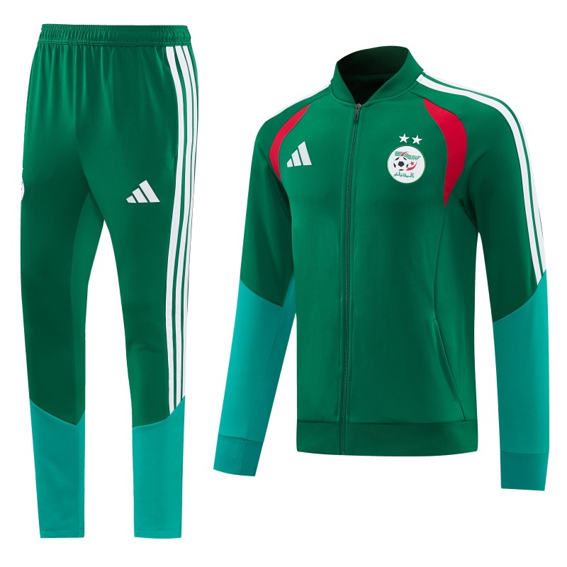 26/27 Algeria  Dark Green  Zipper Training Jacket Tracksuit + Long Pants (Adidas)