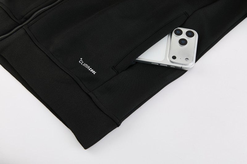 26/27 Adidas Black Full Zipper Jacket + Long Pants