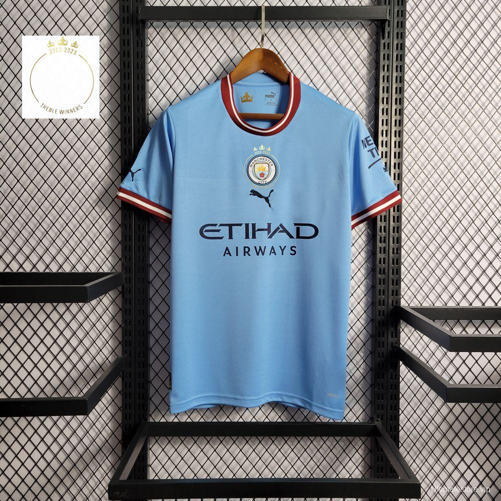 22/23 Manchester City Home With Treble Winners Patch