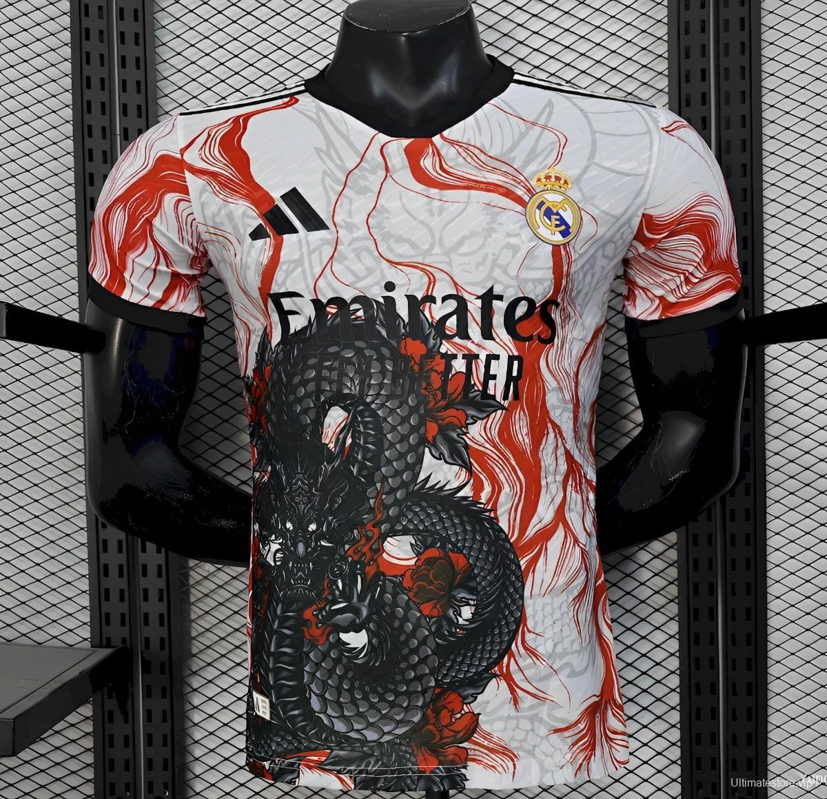 25/26 Player Version Real Madrid White Black Dragon Special Edition Jersey