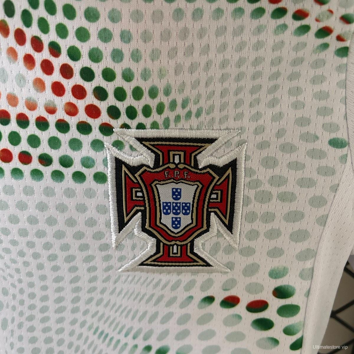 2025 Kids Portugal Away White Jersey