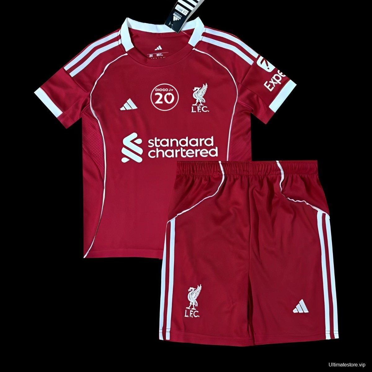 Liverpool 25/26 Kids Kit Home Diogo J 20 Limited Edition