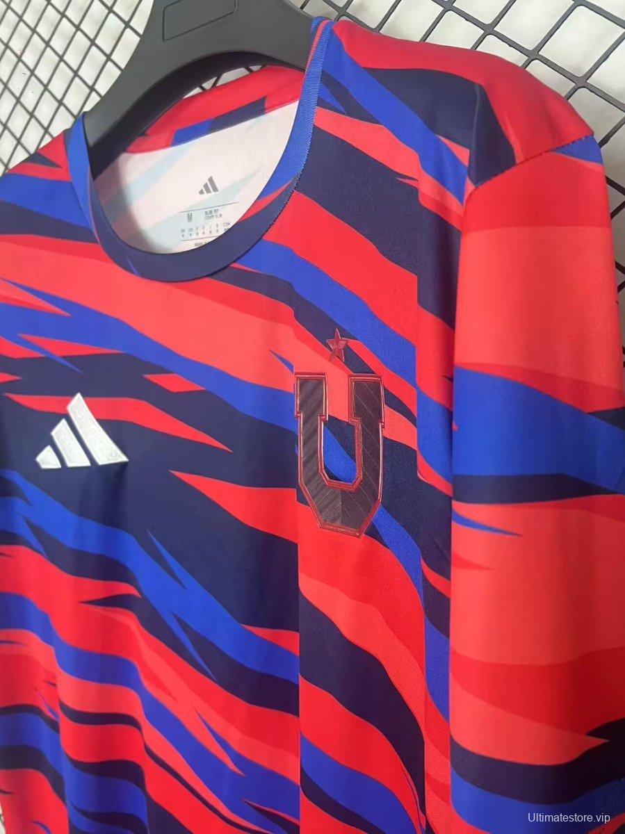 25/26 Club Universidad de Chile Blue/Red Pre-Match Jersey