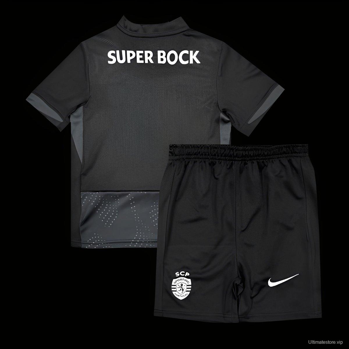 25/26 Kids Sporting Lisbon Forth Black Jersey