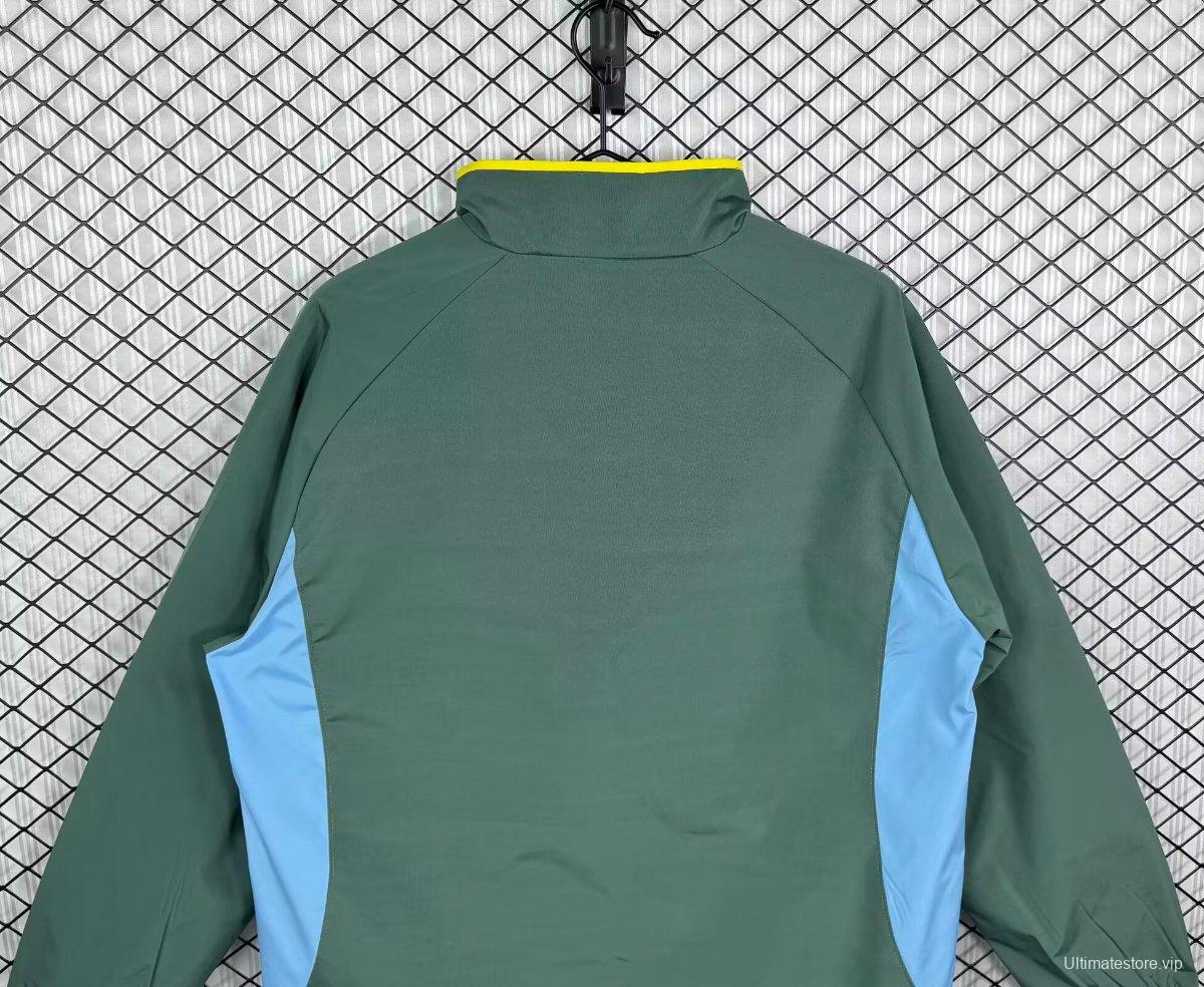 Retro 02/03 Sporting Lisbon Green Full Zipper Windbreaker