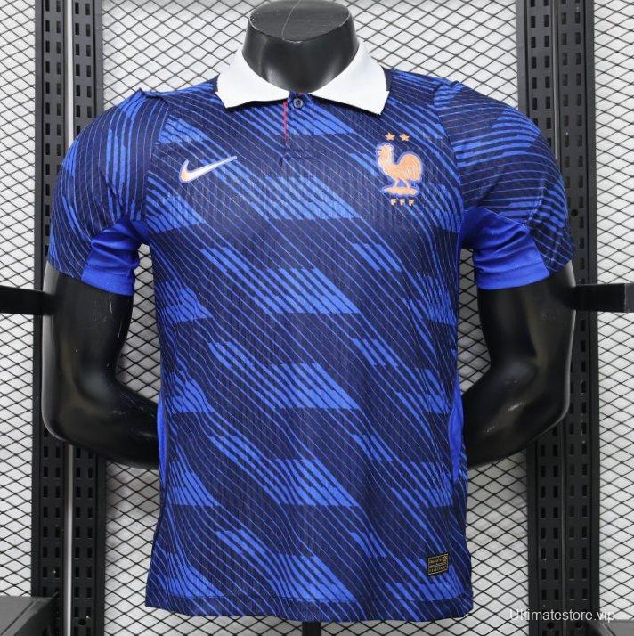 Player Version 2026 France Blue with Diagonal Stripe Pattern Special Edition Jersey