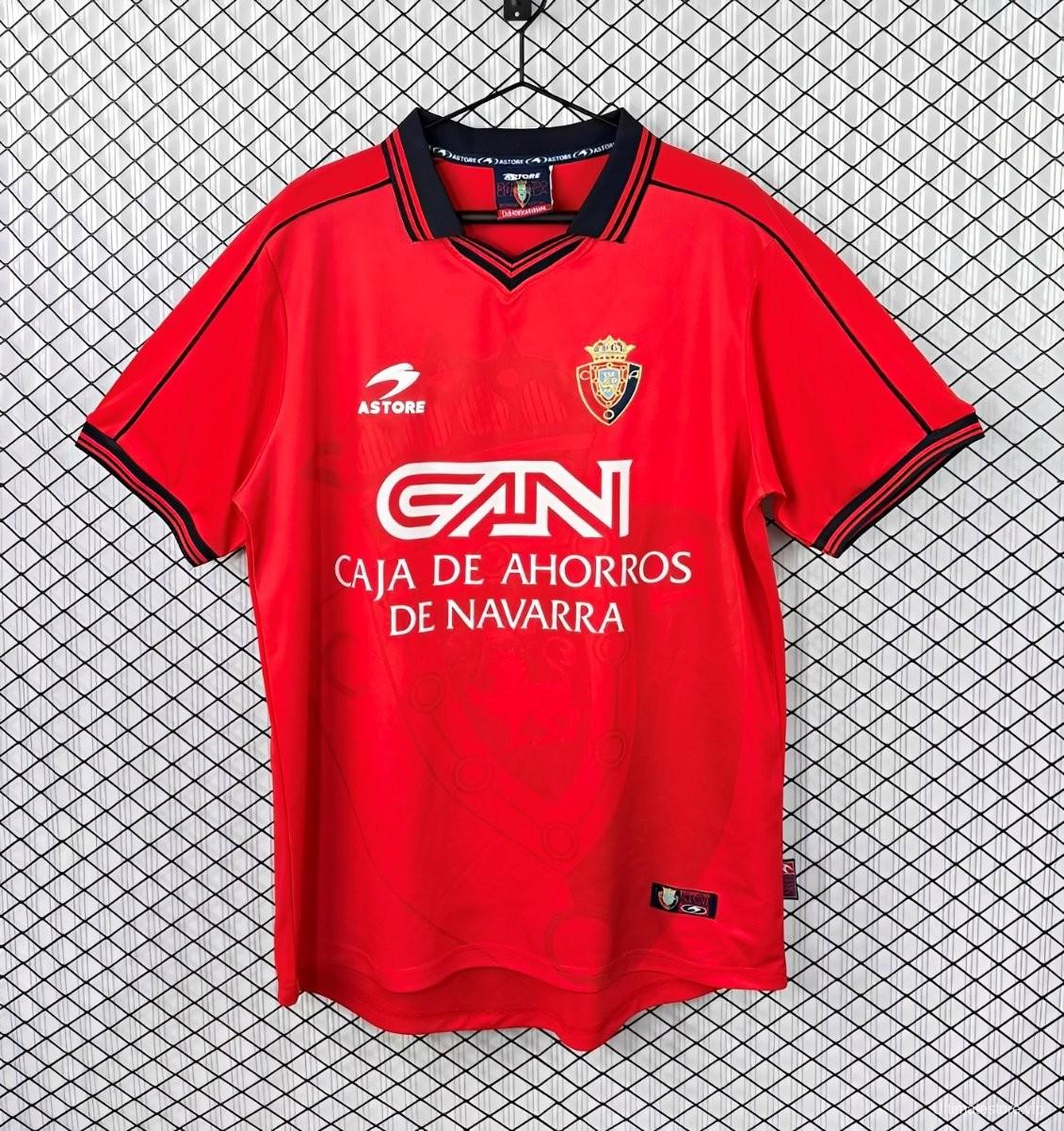 Retro 98/99 Osasuna Home Long Sleeve Jersey