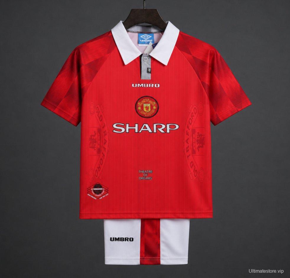 Retro Kids  96/97 Manchester United Home Jersey