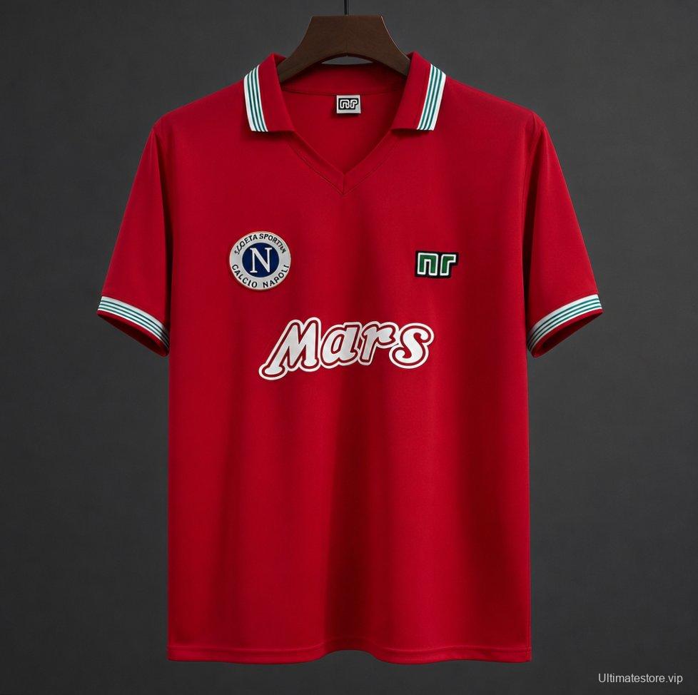 Retro 88/89 Napoli Third Red Jersey