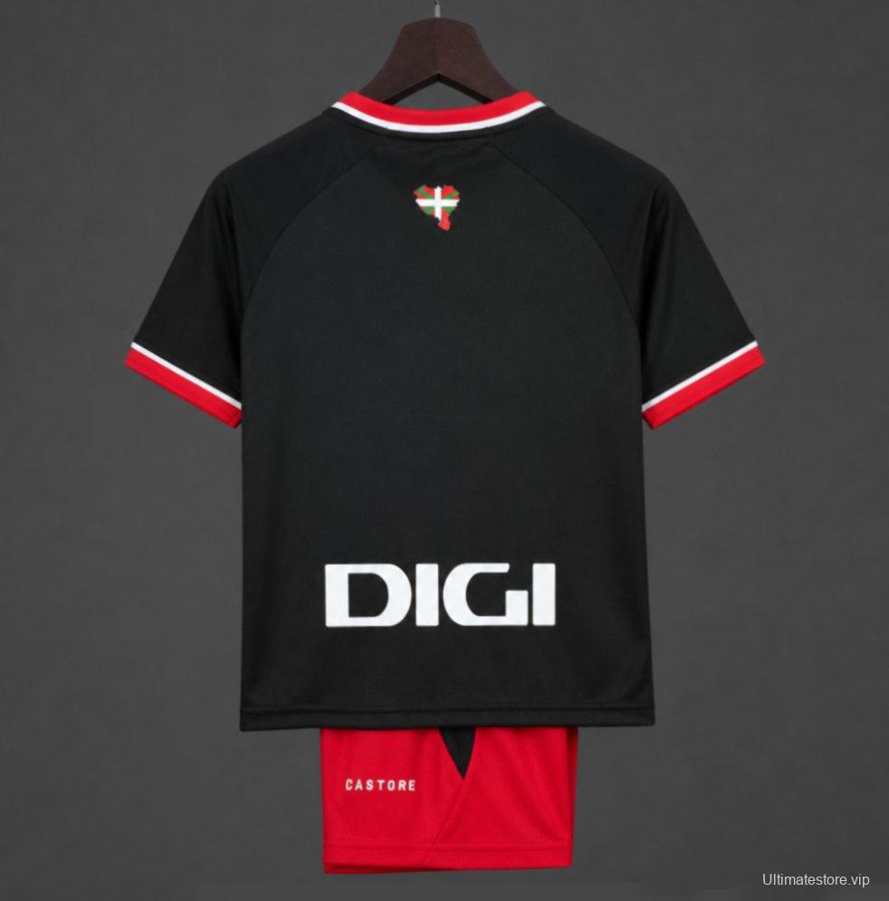 26/27 Kids Athletic Bilbao Away Black Jersey