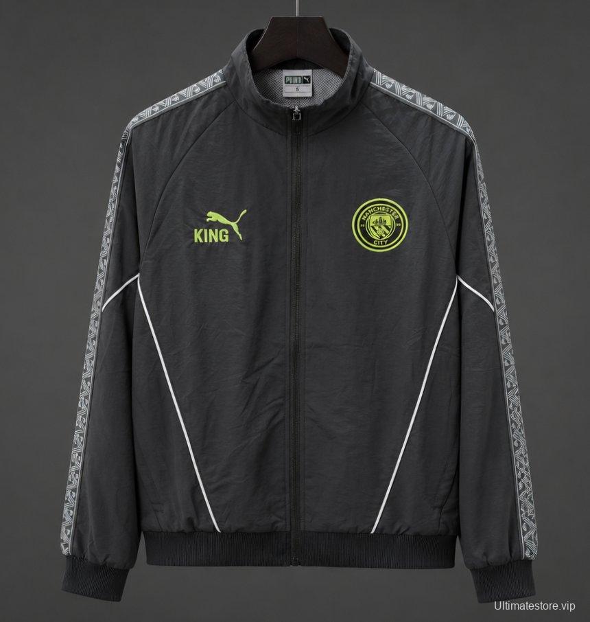 26/27 Manchester City x KING Dark Grey Windbreaker Jacket