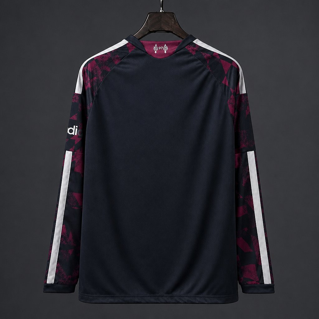 26/27 Liverpool Third  Long Sleeve Maroon  Jersey
