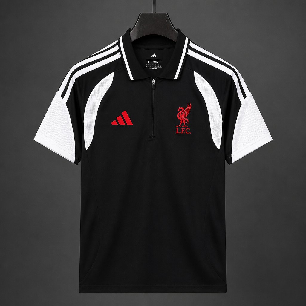 26/27 Liverpool Black Training Polo Jersey
