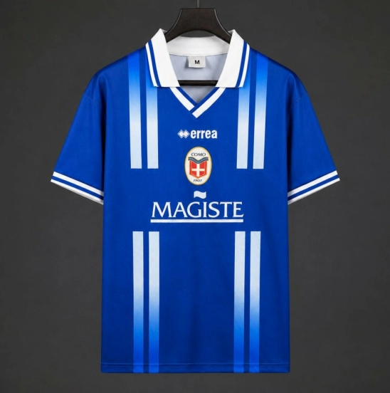 Retro  01/02 Como 1907 Home Blue Jersey